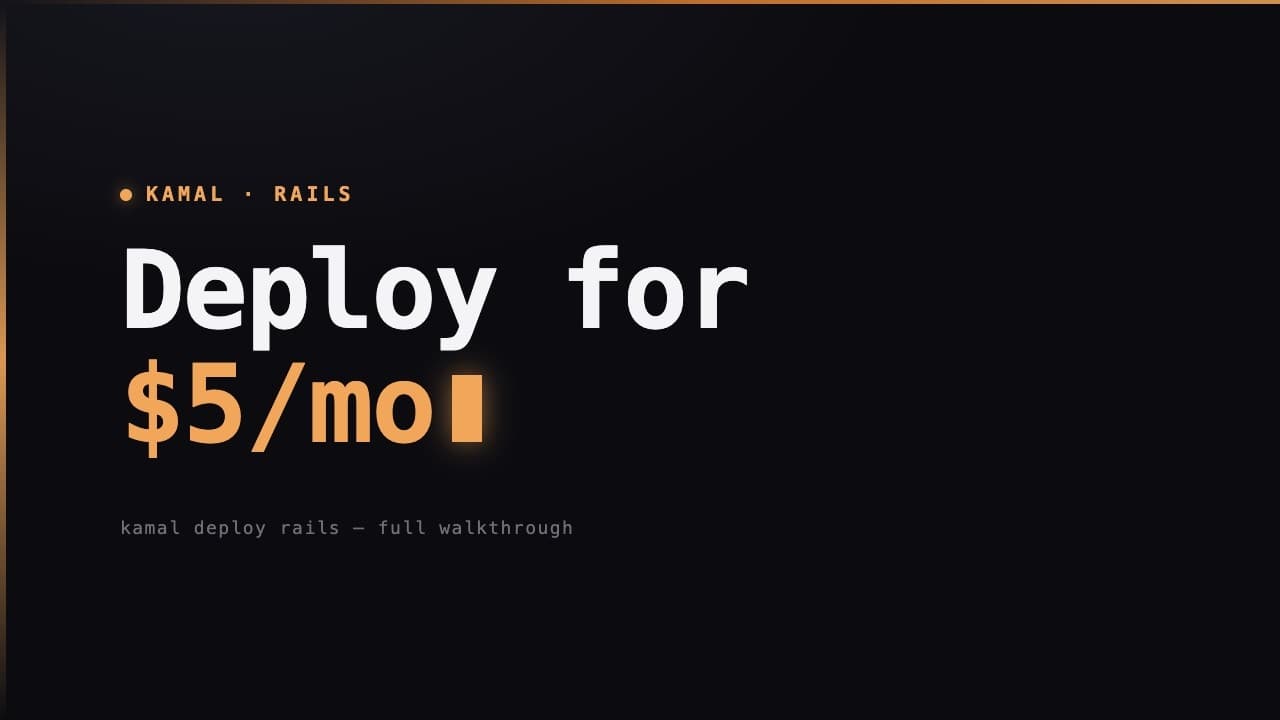 Deploy Rails with Kamal on a VPS