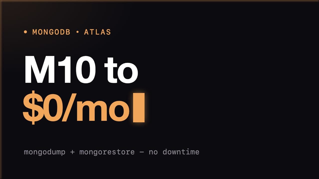 Downgrade to Free Tier for MongoDB